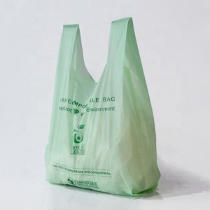 Abono orgánico biodegradable bolsa de camisetas de compra